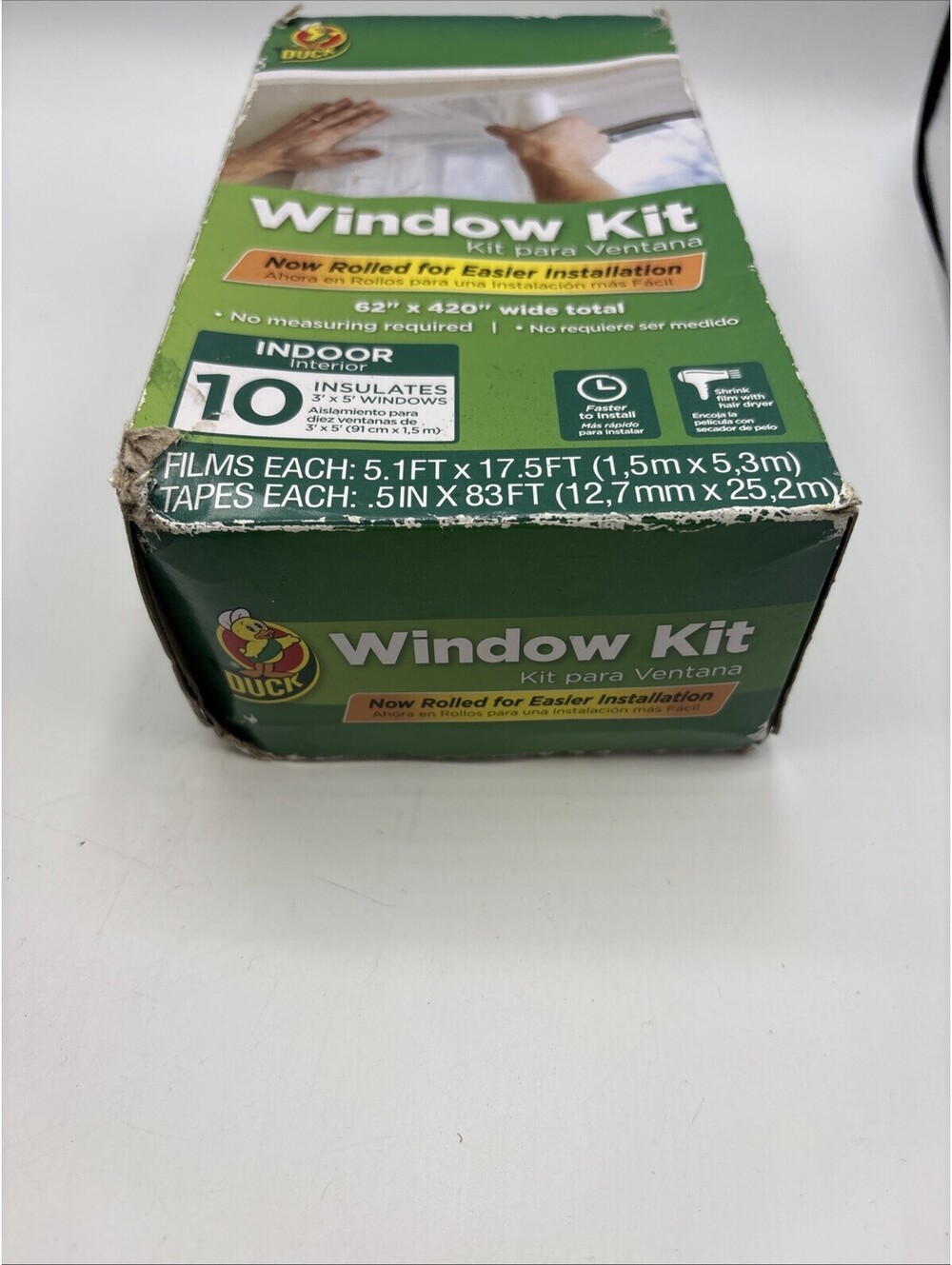 Duck Indoor Rolled Window Insulation Kit, 62 In x 420 In - Picture 3 of 5